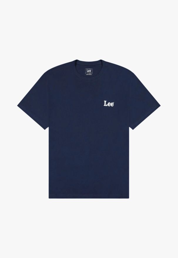 Lee - MESKA KOSZULKA LEE SS SMALL LOGO TEE RIVET NAVY 112370502