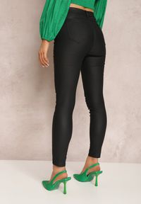 Renee - Czarne Spodnie Skinny Chionelaia. Kolor: czarny. Styl: elegancki #5