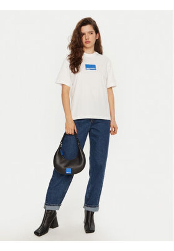 Karl Lagerfeld Jeans T-Shirt A1W17006 Biały Regular Fit. Kolor: biały. Materiał: bawełna