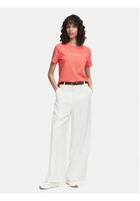 Beverly Hills Polo Club T-Shirt P-SS26W-TS6510 Koralowy Regular Fit. Typ kołnierza: polo. Kolor: pomarańczowy. Materiał: bawełna #5