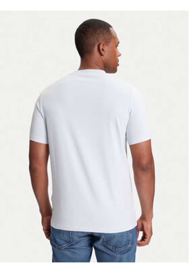 Karl Lagerfeld - KARL LAGERFELD T-Shirt 755750 553221 Biały Regular Fit. Typ kołnierza: dekolt w karo. Kolor: biały. Materiał: bawełna
