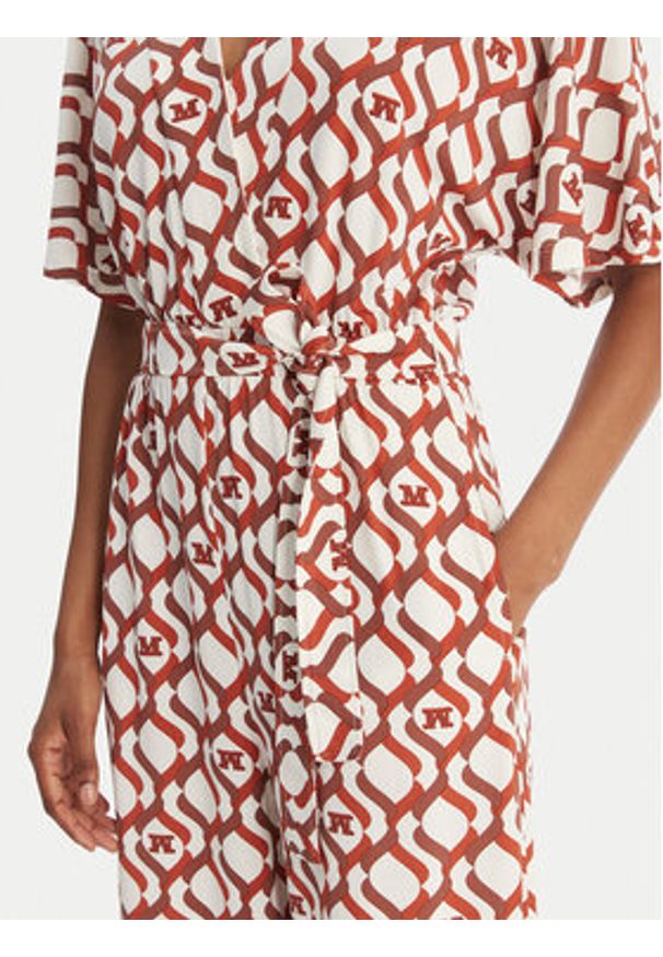 Max Mara Beachwear Kombinezon Egrege 2616641029 Miedziany Regular Fit. Kolor: brązowy. Materiał: wiskoza