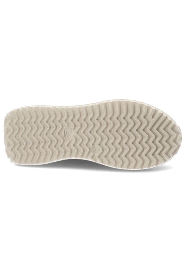 Beżowe Sneakersy Karino Stylowe Obuwie Damskie Ze Skóry Naturalnej. Okazja: na co dzień. Zapięcie: sznurówki. Kolor: beżowy. Materiał: skóra. Styl: elegancki