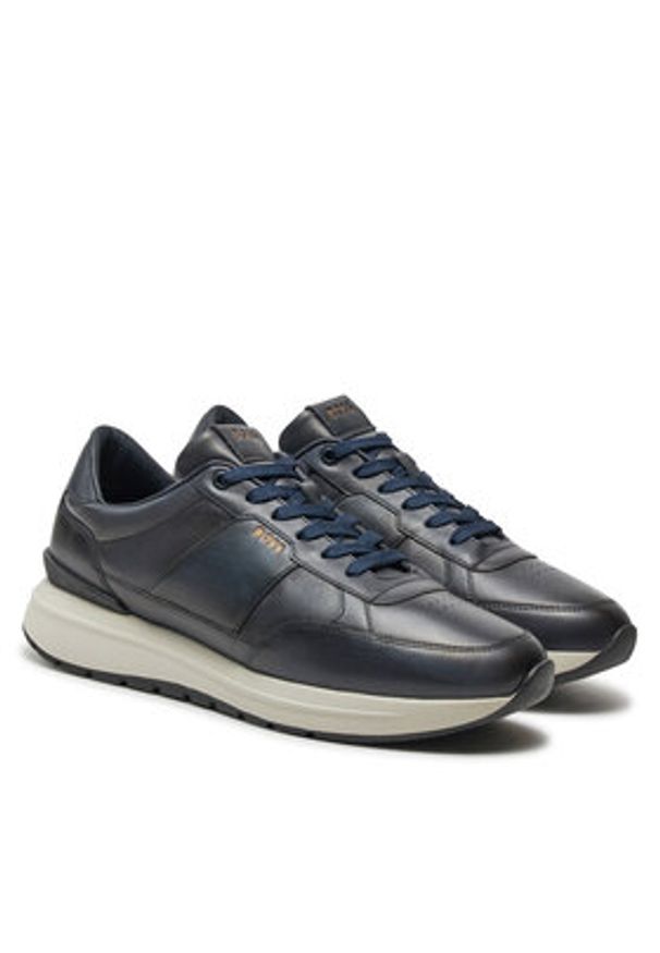 BOSS - Boss Sneakersy Jace 50529502 Granatowy. Kolor: niebieski. Materiał: skóra