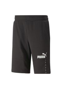 Spodenki męskie Puma Essentials Block Tape. Kolor: czarny. Materiał: bawełna, materiał. Sport: fitness #1