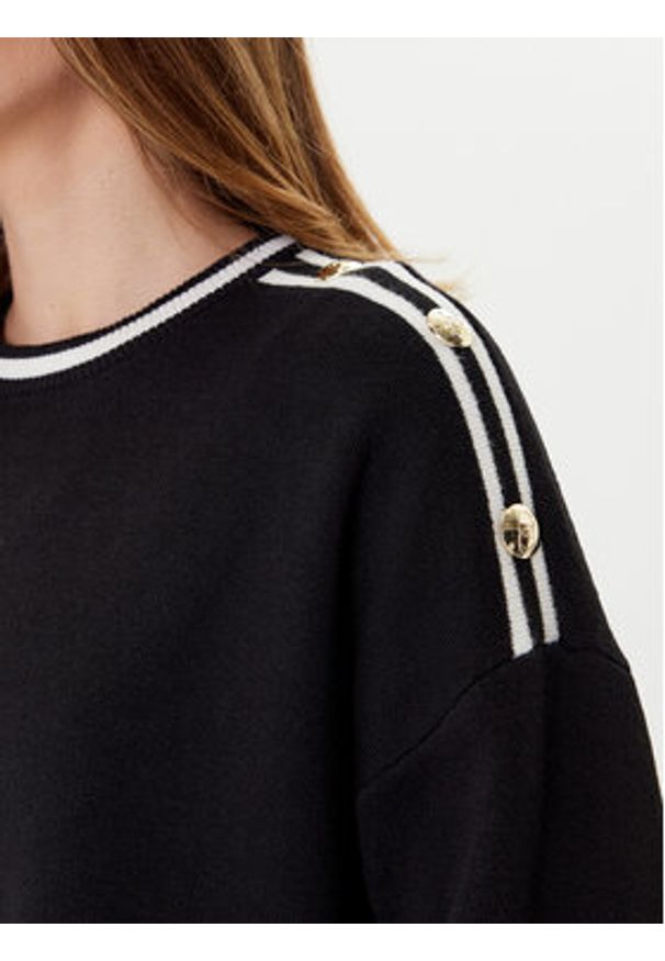 Liu Jo Sweter TF5230 MS59L Czarny Regular Fit. Kolor: czarny. Materiał: wiskoza