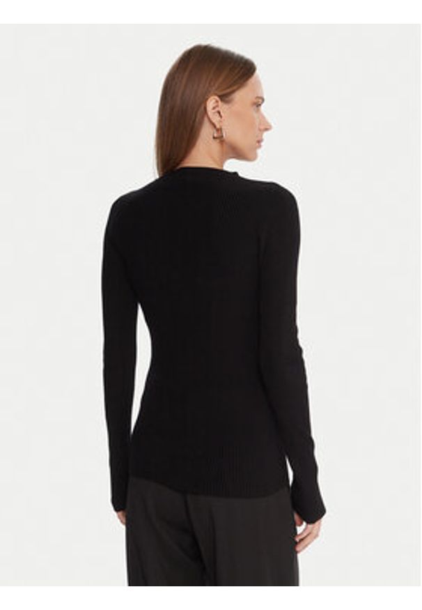 Kontatto Sweter 3M0809C Czarny Slim Fit. Kolor: czarny. Materiał: syntetyk