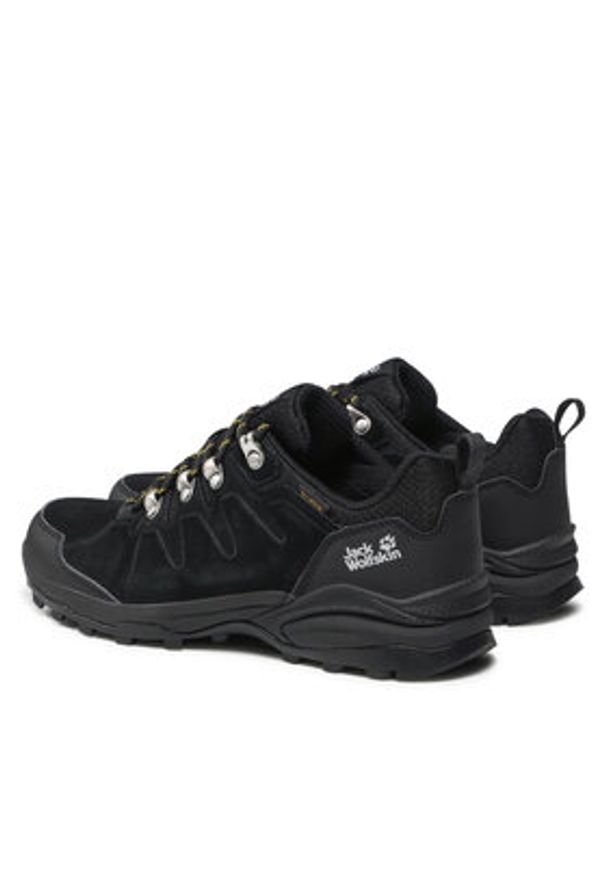 Jack Wolfskin Trekkingi Refugio Texapore Low M 4049851 Czarny. Kolor: czarny. Materiał: zamsz, skóra. Sport: turystyka piesza