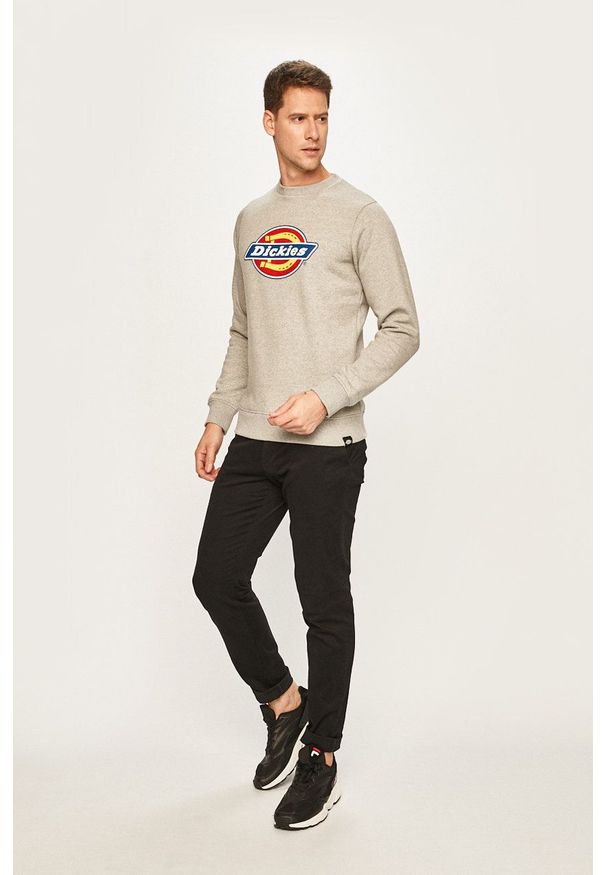 Dickies - Bluza. Okazja: na co dzień. Kolor: szary. Materiał: dzianina. Wzór: nadruk. Styl: casual