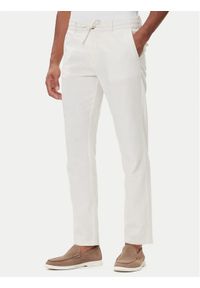 Lindbergh Spodnie materiałowe 30-008003 Biały Tapered Fit. Kolor: biały. Materiał: bawełna