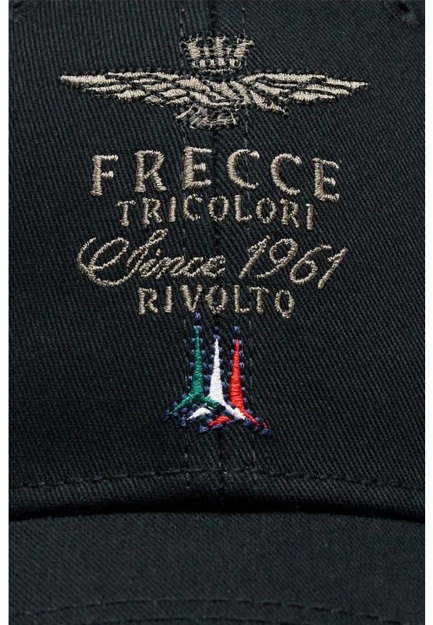 Aeronautica Militare - AERONAUTICA MILITARE Czarna czapka męska Embroidered Frecce Tricolori. Kolor: czarny