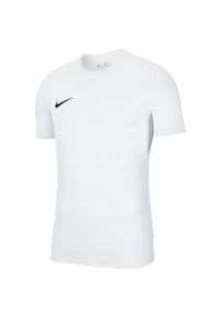 Koszulka piłkarska dziecięca Nike Dry Park VII treningowa szybkoschnąca Dri Fit. Kolor: biały, czarny, wielokolorowy. Technologia: Dri-Fit (Nike). Sport: piłka nożna