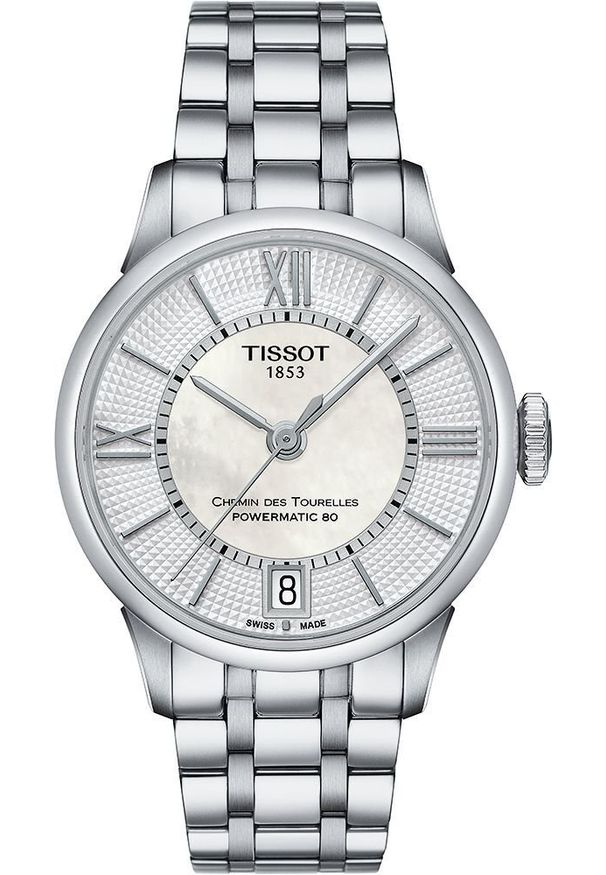TISSOT - Zegarek Tissot Zegarek Damski Tissot Chemin des Tourelles Powermatic 80 T099.207.11.118.00 (32 mm)
