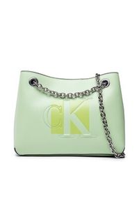 Calvin Klein Jeans Torebka Sculpted Shoulder Bag24 Chain K60K609767 Zielony. Kolor: zielony. Materiał: skórzane #9