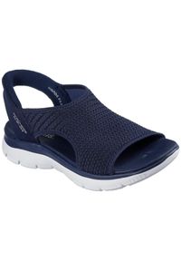 skechers - Sandały Skechers Summits - Sweetly Ev, Kobiety. Kolor: niebieski. Materiał: materiał