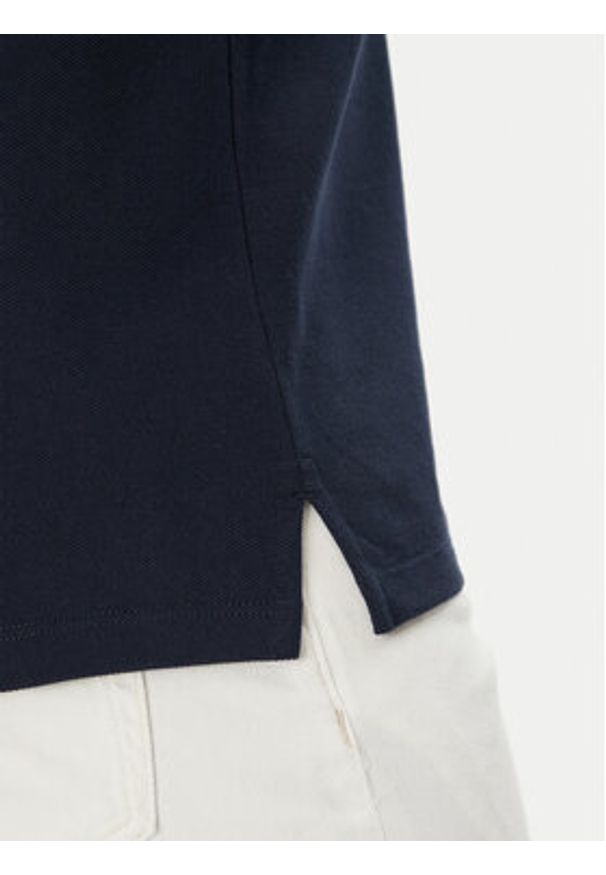 Calvin Klein Jeans Polo LV040EM269 Granatowy Regular Fit. Typ kołnierza: polo. Kolor: niebieski. Materiał: bawełna