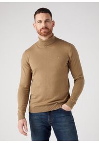 Wrangler - WRANGLER MĘSKA SWETER ROLL NECK KNIT LEAD GREY 112343113