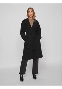 Vila Płaszcz przejściowy 14084347 Czarny Regular Fit. Kolor: czarny. Materiał: syntetyk #1