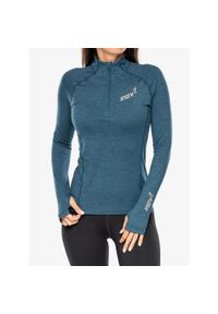 Bluza biegowa damska Inov-8 Train Elite Mid LSZ. Kolor: niebieski