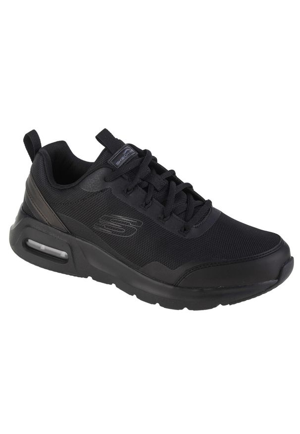 skechers - Buty sportowe Sneakersy męskie, Skechers Skech-Air Court. Kolor: czarny. Sport: turystyka piesza