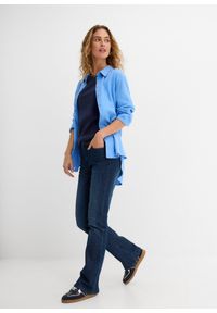 bonprix - Bluzka z długim rękawem z czystej bawełny organicznej. Kolor: niebieski. Materiał: bawełna. Długość rękawa: długi rękaw. Długość: długie #2