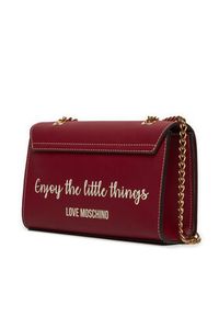 Love Moschino - LOVE MOSCHINO Torebka JC4073PP1LLG155A Bordowy. Kolor: czerwony. Materiał: skórzane #4