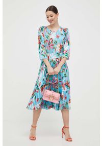 Pinko torebka skórzana kolor różowy. Kolor: różowy. Materiał: skórzane #5