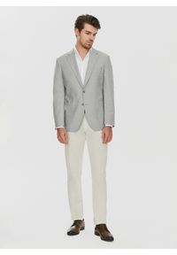 Pako Lorente - PAKO LORENTE – Zielona marynarka męska bez podszewki. Okazja: na co dzień. Kolor: zielony. Materiał: jeans. Sezon: wiosna. Styl: casual, sportowy #5