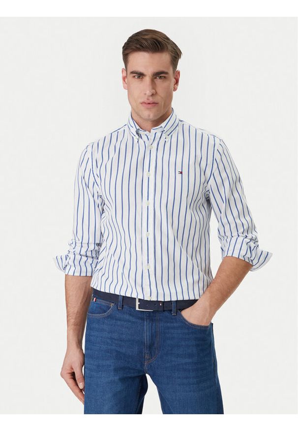 TOMMY HILFIGER - Tommy Hilfiger Koszula MW0MW42441 Niebieski Regular Fit. Kolor: niebieski. Materiał: bawełna