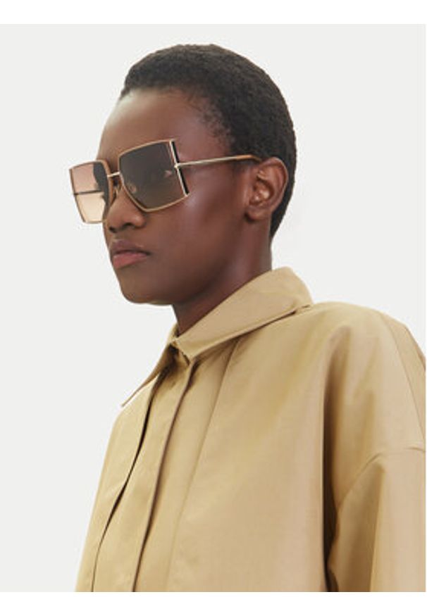 Max Mara Okulary przeciwsłoneczne MM0120 47F Brązowy. Kolor: brązowy