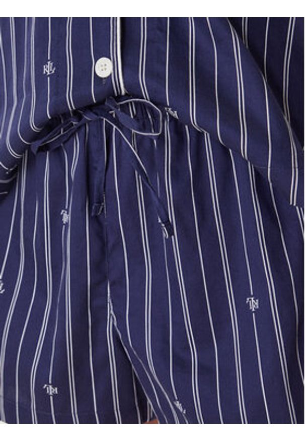 Lauren Ralph Lauren - LAUREN RALPH LAUREN Piżama ILN12490 Granatowy. Kolor: niebieski. Materiał: bawełna