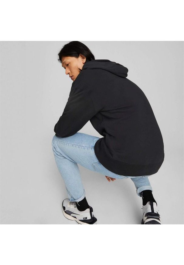 Bluza z kapturem Puma Classics Relaxed Hoodie Tr, Mężczyźni. Typ kołnierza: kaptur. Kolor: czarny. Materiał: bawełna, materiał