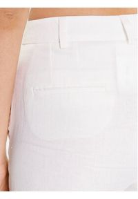 Marella Spodnie materiałowe Livorno 2331311832 Biały Slim Fit. Kolor: biały. Materiał: len