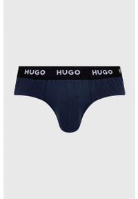 Hugo - HUGO slipy (3-pack) męskie kolor granatowy. Kolor: niebieski