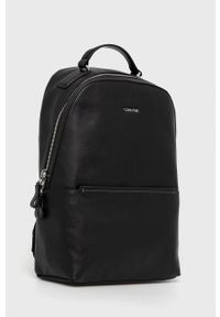 Calvin Klein plecak męski kolor czarny duży gładki. Kolor: czarny. Wzór: gładki #3