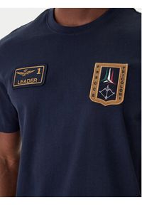Aeronautica Militare T-Shirt 261TS2544UJ00592 Granatowy Regular Fit. Kolor: niebieski. Materiał: bawełna #4