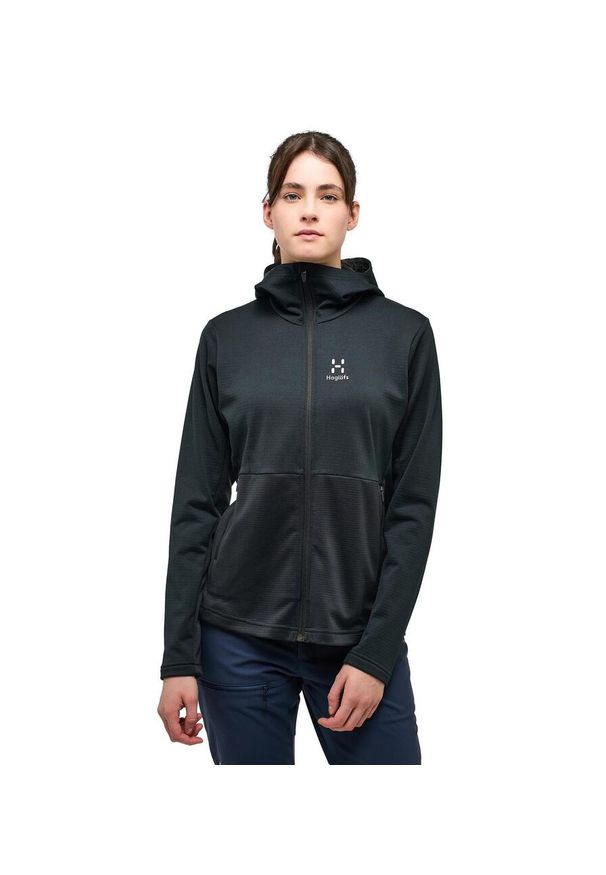 Haglöfs - Bluza z kapturem damska Lark Mid Hood. Typ kołnierza: kaptur. Kolor: czarny