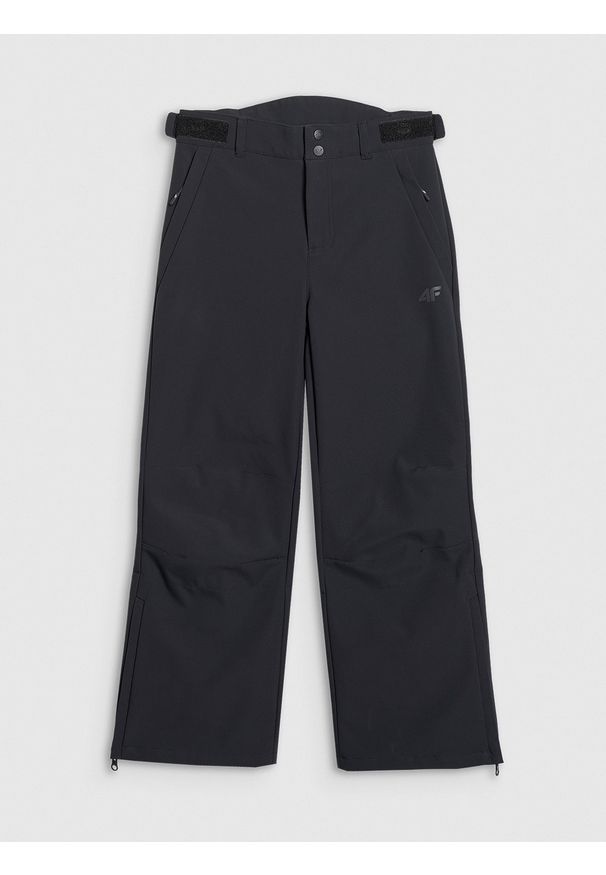 4f - 4F Spodnie narciarskie softshell membrana 5000 chłopięce - czarne 134 (8-9 lat). Kolor: czarny. Materiał: softshell. Sezon: lato. Sport: narciarstwo