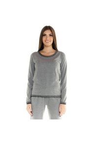LEONE 1947 APPAREL - Damska koszulka Leone z długim rękawem Leisure. Kolor: szary. Materiał: tkanina. Długość rękawa: długi rękaw. Długość: długie. Sport: fitness