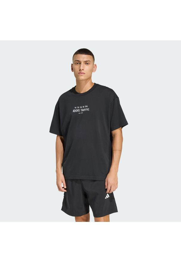 Adidas - Koszulka Climacool Power Training Graphic. Kolor: czarny. Technologia: ClimaCool (Adidas). Sport: fitness