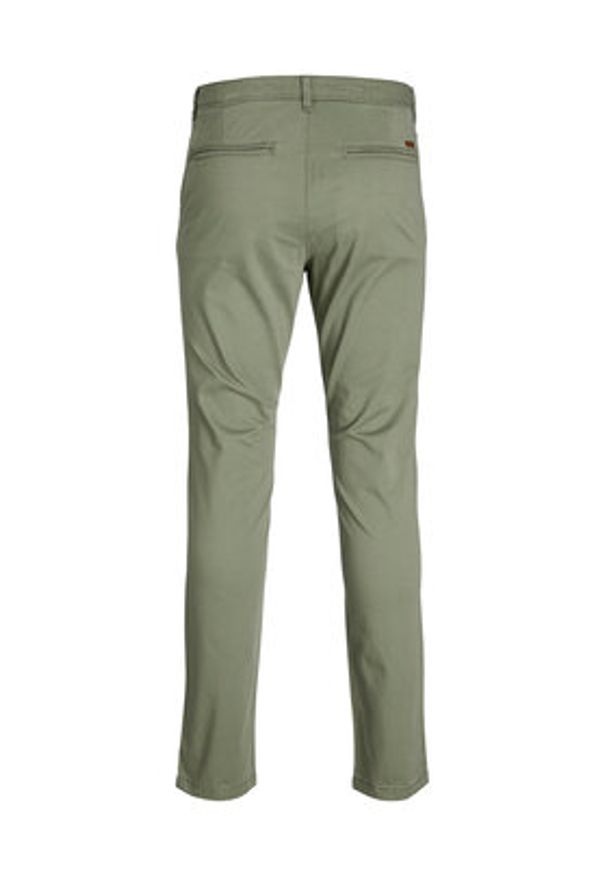 Jack & Jones Chinosy Marco 12150148 Zielony Slim Fit. Kolor: zielony. Materiał: bawełna