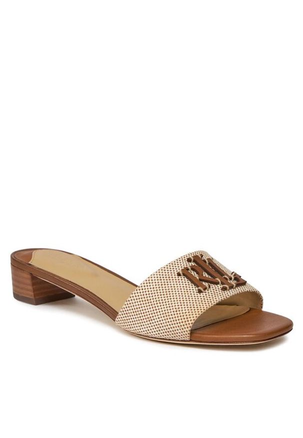 Lauren Ralph Lauren Klapki 802927401001 Brązowy. Kolor: brązowy. Materiał: materiał