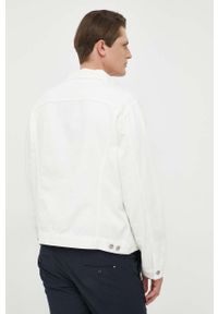 Sisley kurtka jeansowa męska kolor biały przejściowa. Kolor: biały. Materiał: jeans. Wzór: gładki #6