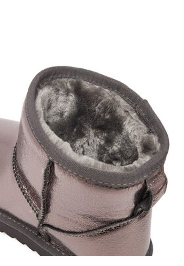 DeeZee Śniegowce DZ-84 Srebrny. Kolor: srebrny. Materiał: skóra