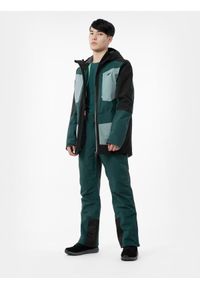 4f - Kurtka narciarska membrana 15 000 męska. Kolor: zielony. Materiał: materiał, włókno, mesh. Sezon: zima. Sport: narciarstwo #1