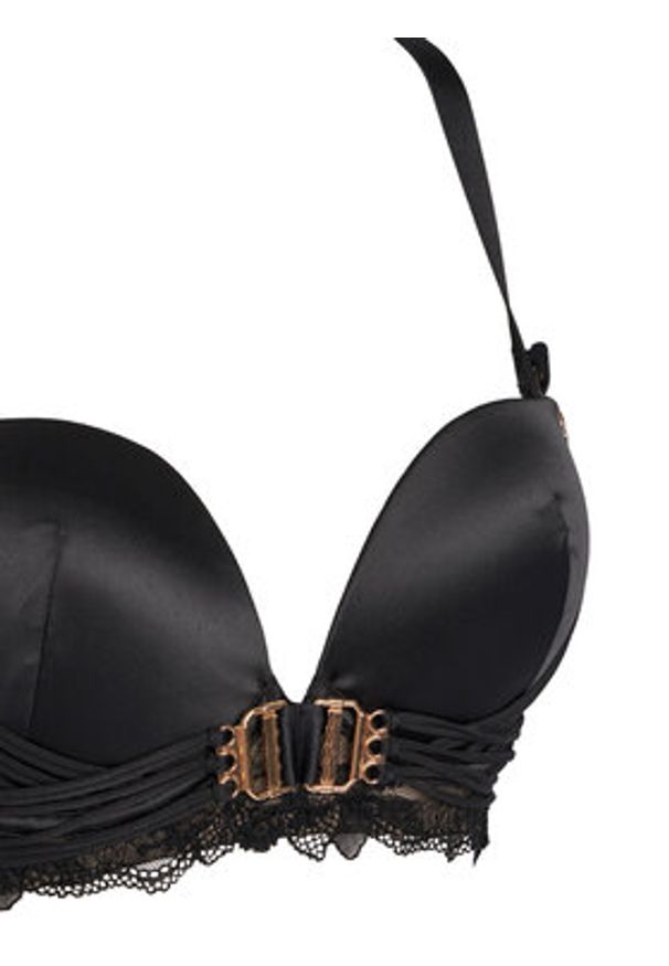 Hunkemöller Biustonosz z fiszbiną Avela 302375 Czarny. Kolor: czarny. Materiał: syntetyk