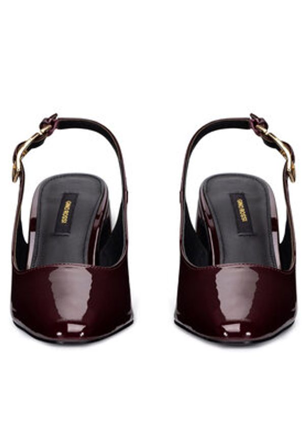 Gino Rossi - GINO ROSSI Czółenka JORDANA-115997 Bordowy. Kolor: czerwony. Materiał: lakier, skóra