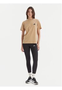 Adidas - adidas T-Shirt City Tech Summer Graphic JV8600 Beżowy Regular Fit. Kolor: beżowy. Materiał: syntetyk