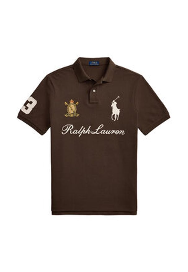 Polo Ralph Lauren Polo 710B20009002 Brązowy Regular Fit. Typ kołnierza: polo. Kolor: brązowy. Materiał: bawełna