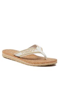 TOMMY HILFIGER - Tommy Hilfiger Japonki Hilfiger Cork Beach Sandal FW0FW07904 Beżowy. Kolor: beżowy #4